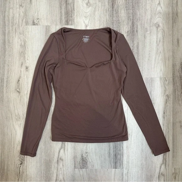 Pumiey Seamless Long Sleeve Brown Size XS - Picture 1 of 3